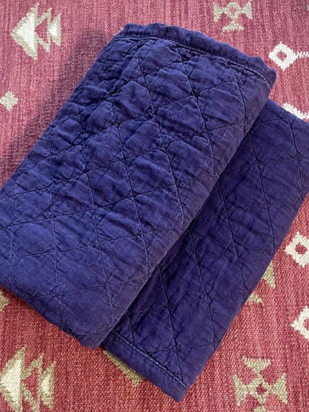 Ralph Lauren Alessandra King Sham Cream Ardsley Floral Purple $185 Pillow